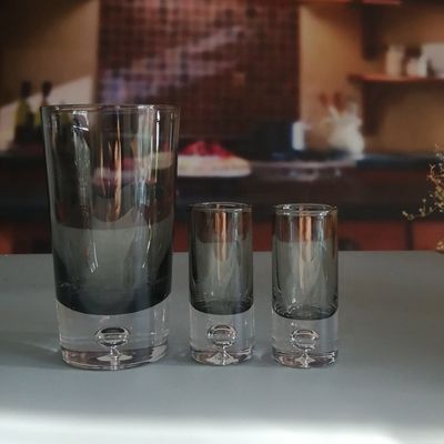 গুণ Grey Color Air Bubble Bottom Unique Cocktail Glasses . Bohemian Drinking Glasses কারখানা