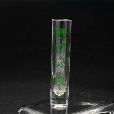 গুণ Long Sparkling Crystal Cocktail Glasses With Color Decal কারখানা