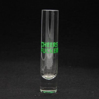 গুণ Long Sparkling Crystal Cocktail Glasses With Color Decal কারখানা