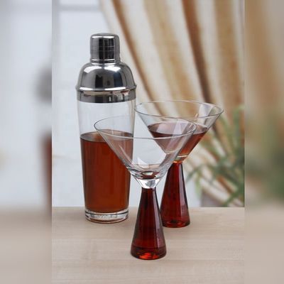 গুণ Whole Set Heavy Stout Stemed Crystal Cocktail Glasses , Vintage Martini Glasses কারখানা