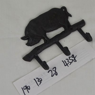 গুণ Pig Shape Vintage Decorative Iron Wall Hooks For Home কারখানা
