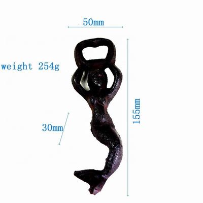 গুণ Customized Mermaid Cast Iron Wine Bottle Opener For Bar কারখানা