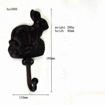 গুণ Antique Cute Rabbit Cast Iron Hat Hooks Cast Iron Crafts কারখানা
