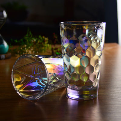 গুণ Iridescent Honeycomb Tumbler Drinking Glasses For Bar কারখানা