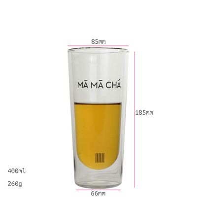 গুণ Double Wall Heat Resistant Round Tall Tumbler Glass কারখানা