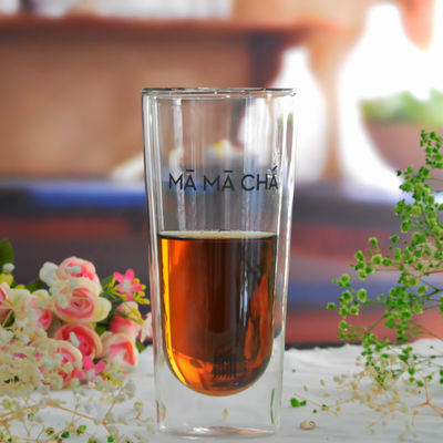 গুণ Double Wall Heat Resistant Round Tall Tumbler Glass কারখানা