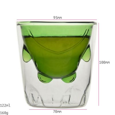 গুণ Green Borosilicate Double Layer Colored Drinking Glasses কারখানা