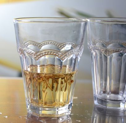 গুণ Stemless Embossed Multiple Tangent 10 Oz Glass Tumbler কারখানা