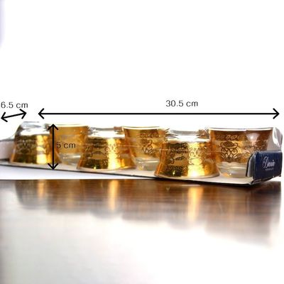 গুণ High End Luxury Gold Decal Decorated Tumbler Drinking Glasses কারখানা