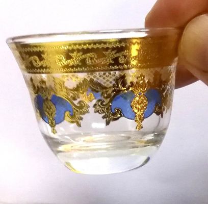 গুণ High End Luxury Gold Decal Decorated Tumbler Drinking Glasses কারখানা