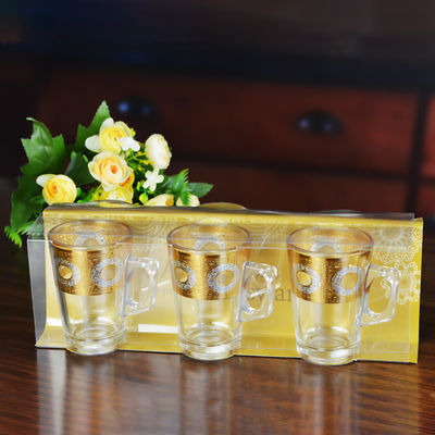 গুণ Golden Decorated Gold Decal Tumbler Drinking Glasses কারখানা