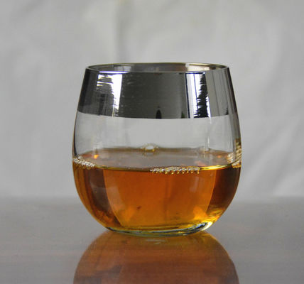 গুণ Silver Rim Ion Plated Platinum Tumbler Drinking Glasses কারখানা