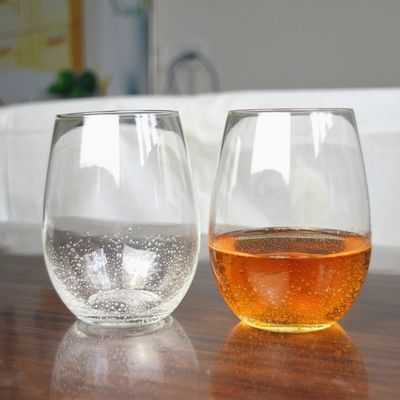 গুণ 500ml Transparent Stemless Whiskey Tumbler Glasses , Wine Glass Tumbler কারখানা