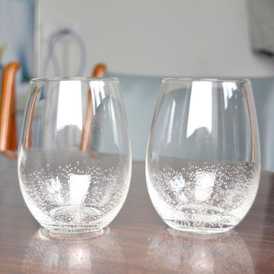 গুণ 500ml Transparent Stemless Whiskey Tumbler Glasses , Wine Glass Tumbler কারখানা