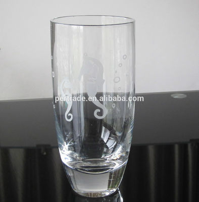 গুণ Heavy Duty Tumbler Drinking Glasses With Decorated Pattern কারখানা