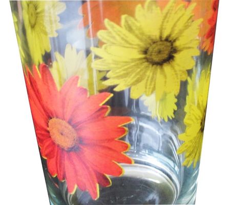গুণ Silk Printed Blooming Daisy 16 Oz Highball Glasses কারখানা