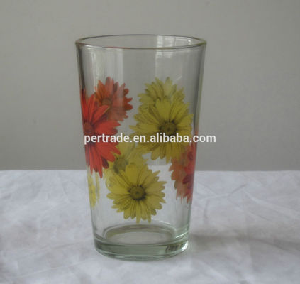 গুণ Silk Printed Blooming Daisy 16 Oz Highball Glasses কারখানা
