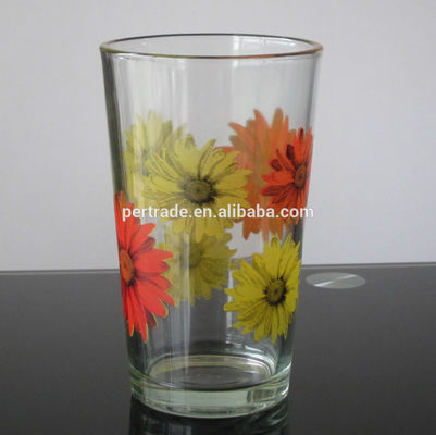 গুণ Silk Printed Blooming Daisy 16 Oz Highball Glasses কারখানা