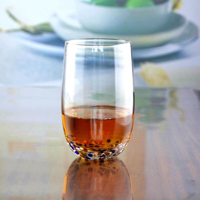 গুণ Red Stars Bottomed Creative Macadam Tumbler Drinking Glasses কারখানা