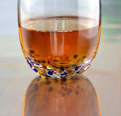 গুণ Red Stars Bottomed Creative Macadam Tumbler Drinking Glasses কারখানা