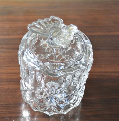 গুণ Butterfly Embossed Creative Crystal Glass Storage Jars কারখানা