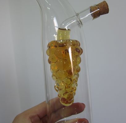 গুণ Double Layer Grape Shape Glass Canister With Lid For Oil কারখানা