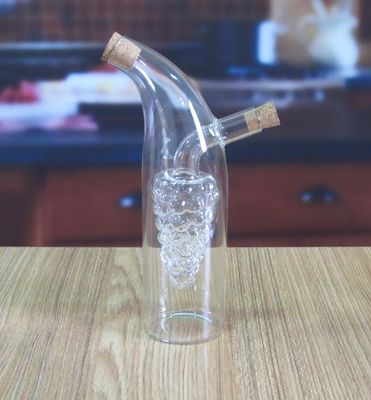 গুণ Double Layer Grape Shape Glass Canister With Lid For Oil কারখানা