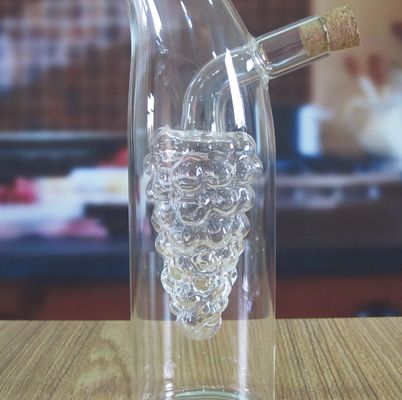 গুণ Double Layer Grape Shape Glass Canister With Lid For Oil কারখানা