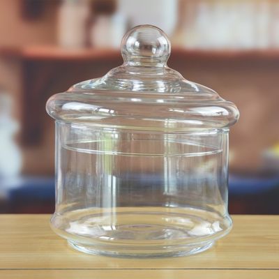 গুণ Stackable 3 Layers Tower Shaped Glass Storage Jars কারখানা