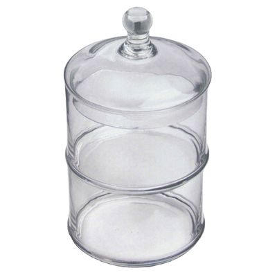 গুণ Handblown 3 Layer Stackable Storage Jars With Lids কারখানা