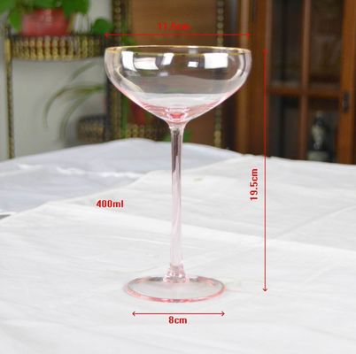 গুণ Pink Crystal Cocktail Glasses কারখানা