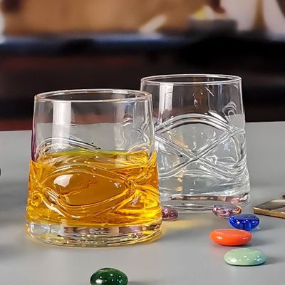 গুণ Inlaid Arc Design Handmade Whiskey Glass কারখানা