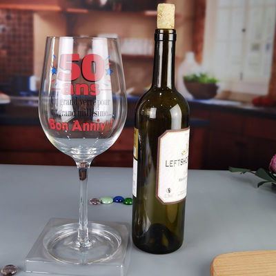 গুণ Clear 1 Litre Giant Wine Glass With Anniversary Decor কারখানা