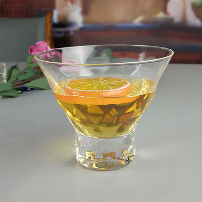 গুণ Lead Free Crystal Cocktail Glasses With Optical Diamonds Design কারখানা