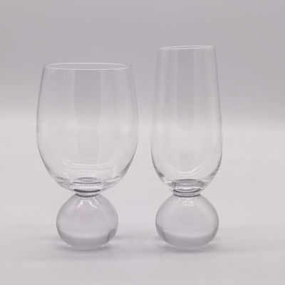 গুণ Ball Stemmed Lead Free Crystal Highball Tumblers For Champagne কারখানা